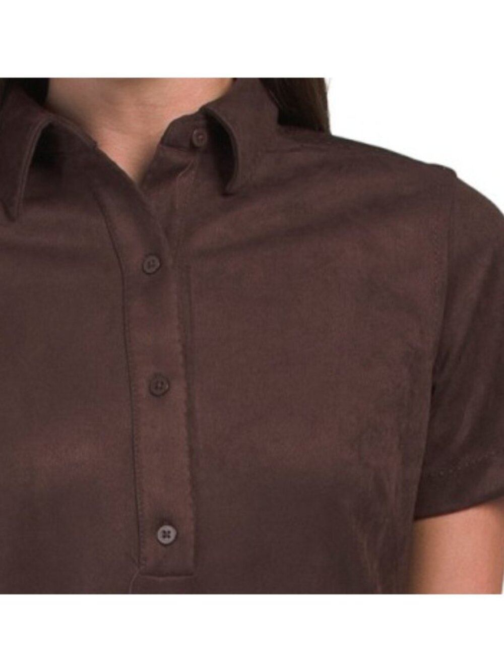 MAX STUDIO Short Sleeve Shirt Mini Dress - Picture 3 of 4